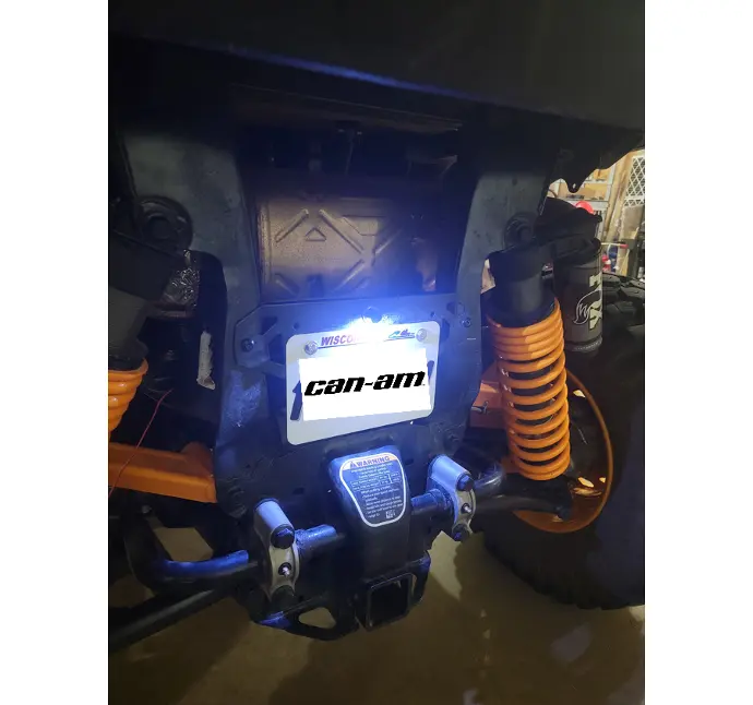 Can Am UTV Plug and Play License Plate Light Kit