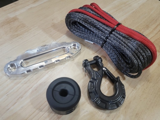 Synthetic Winch Rope Kit (10,000Lbs 1/4" 50' Rope)